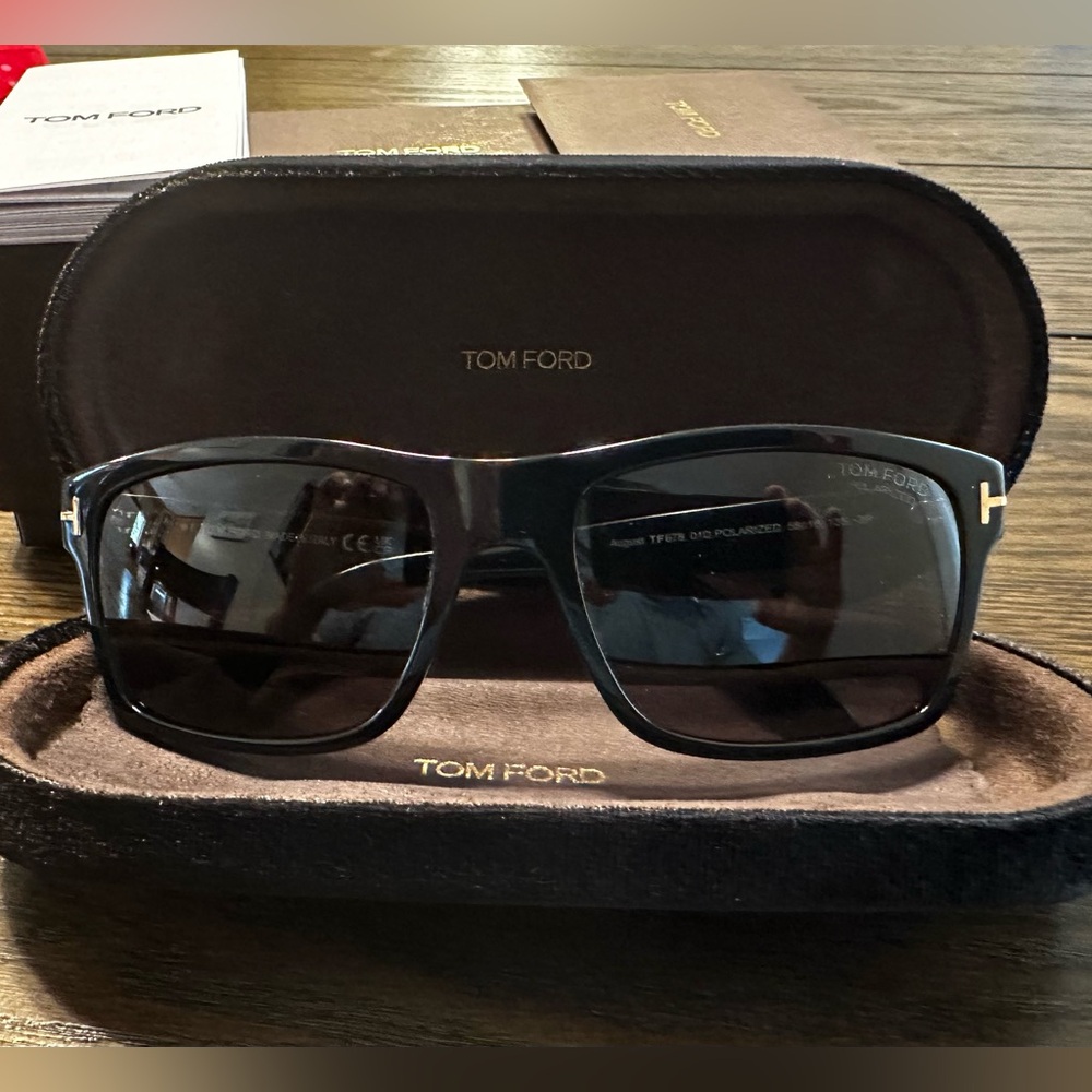Tom Ford August Black Polarized Sunglasses